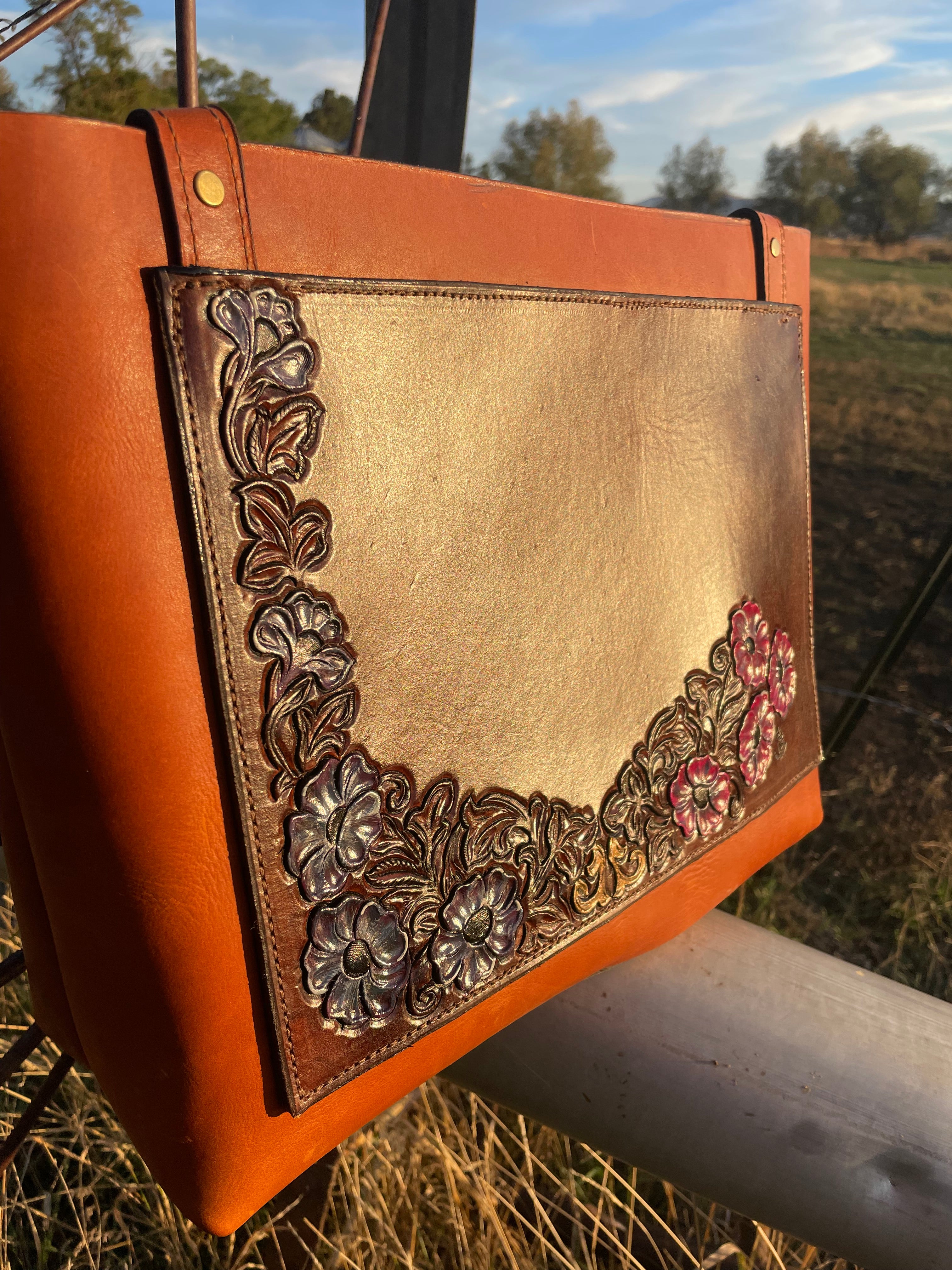 Floral design, tote bag