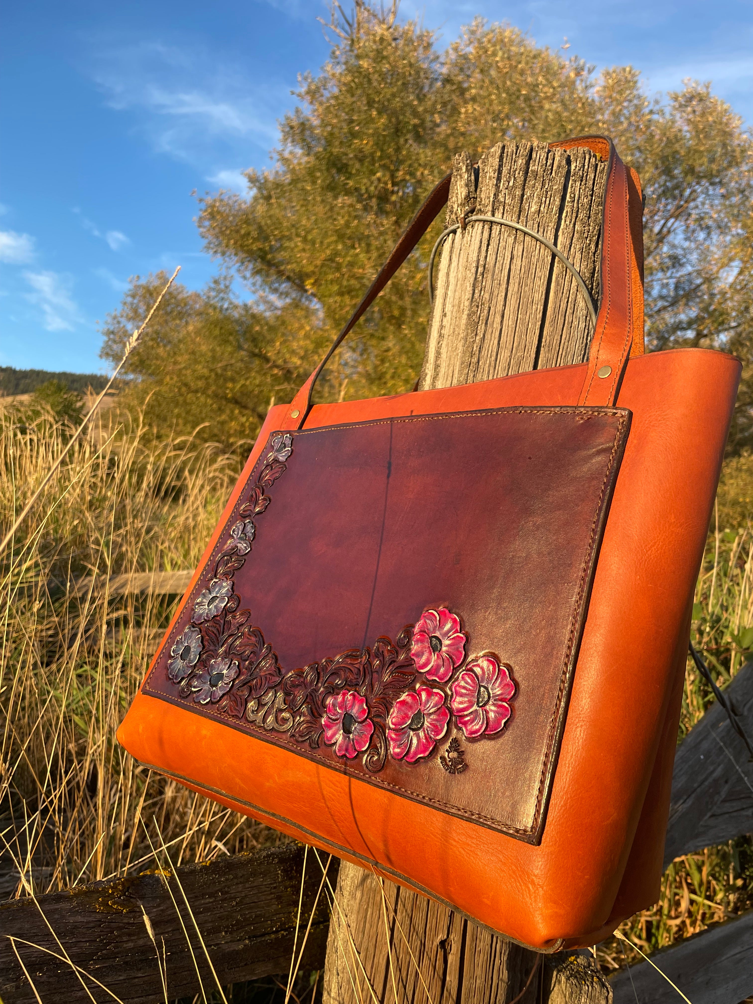 Floral design, tote bag
