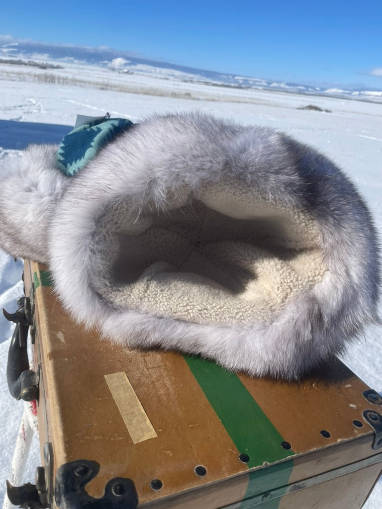Nordic Fox Hat- Red Pendleton Wool