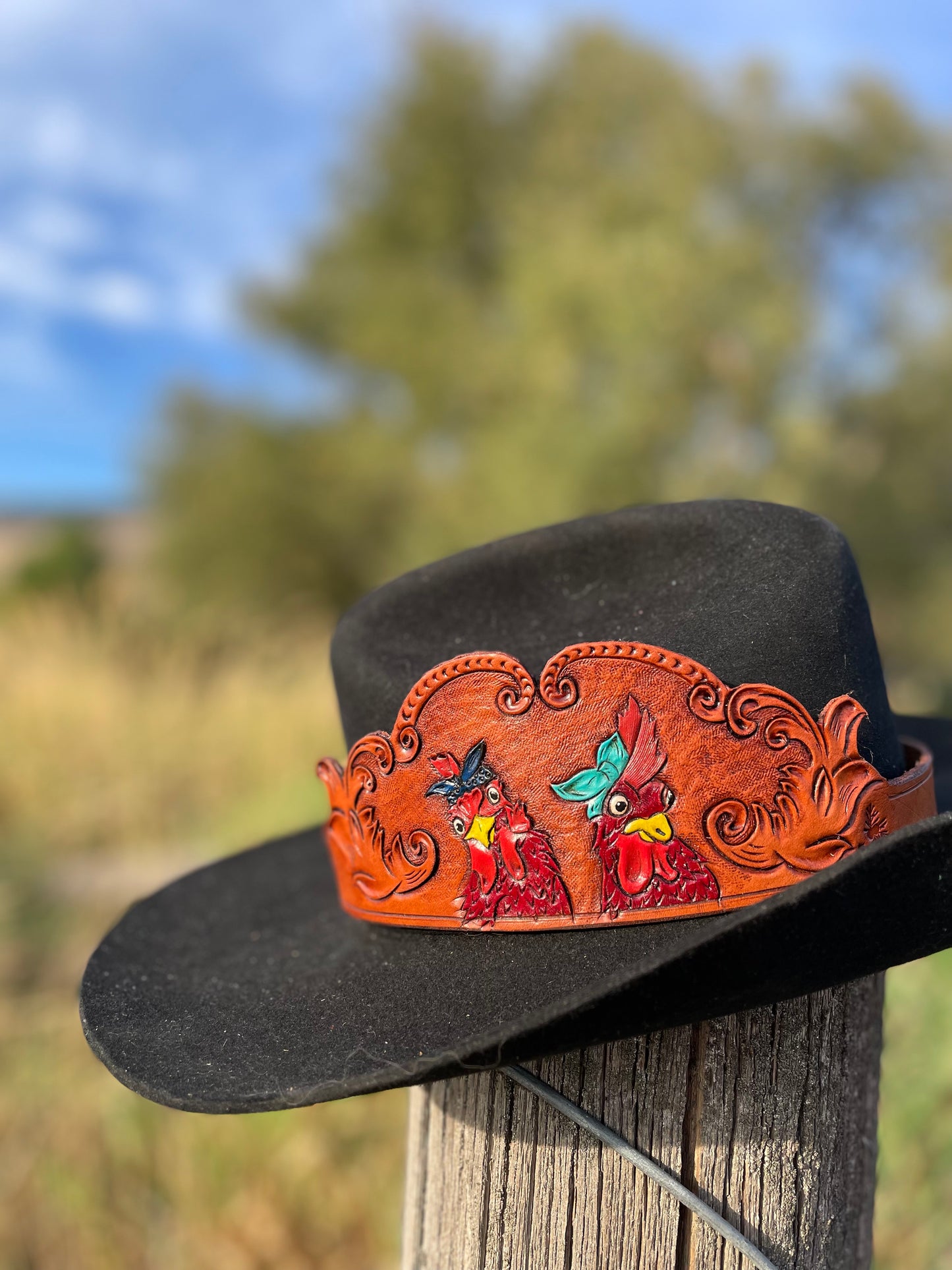 Two Chicken Hat Band