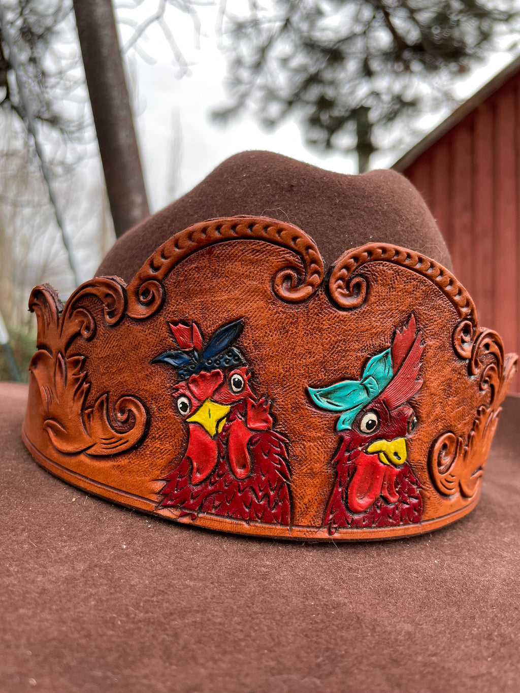 Two Chicken Hat Band