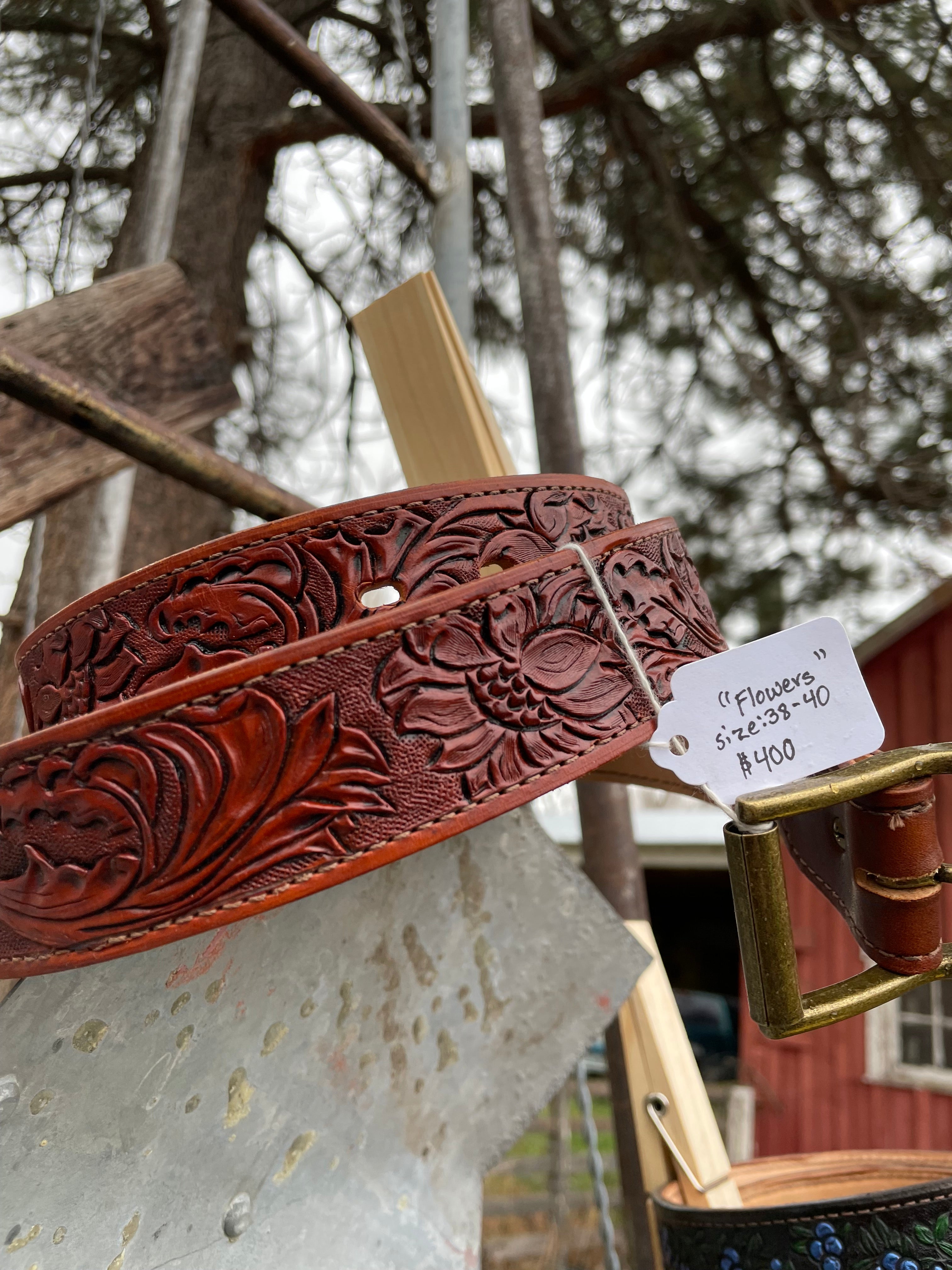 Belt- “Flowers” size 38-40