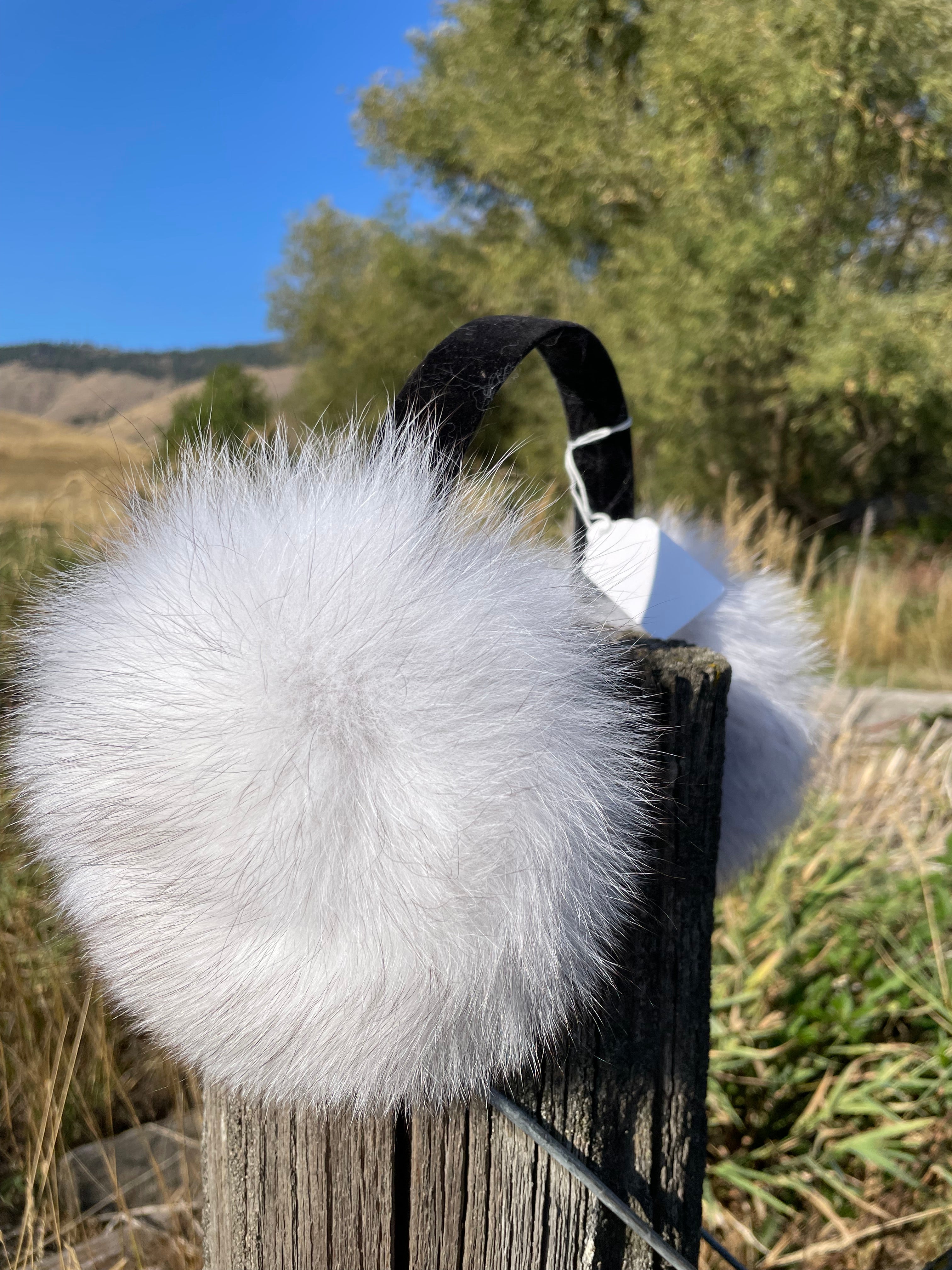 Blue Fox Fur Earmuff