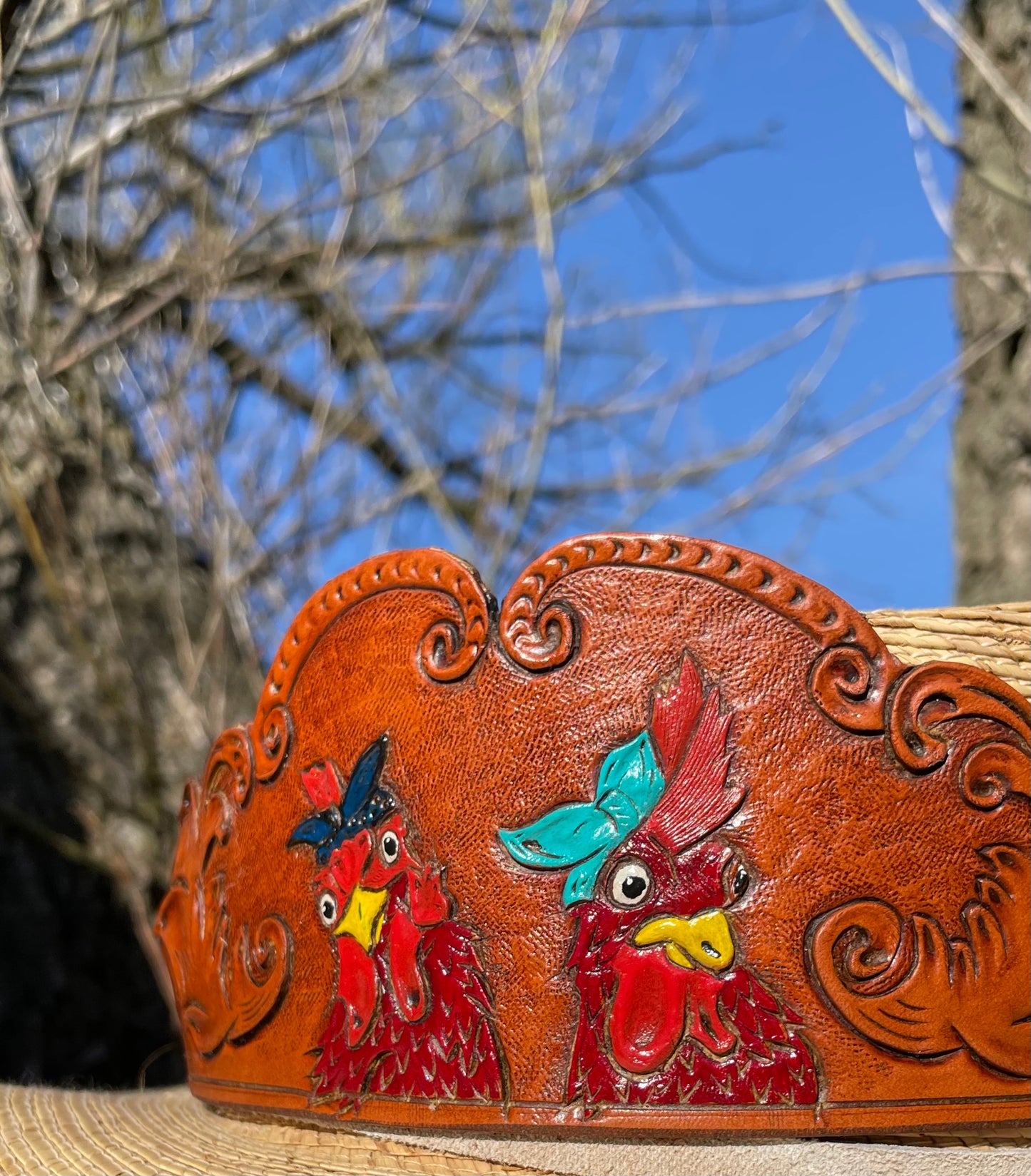 Two Chicken Hat Band