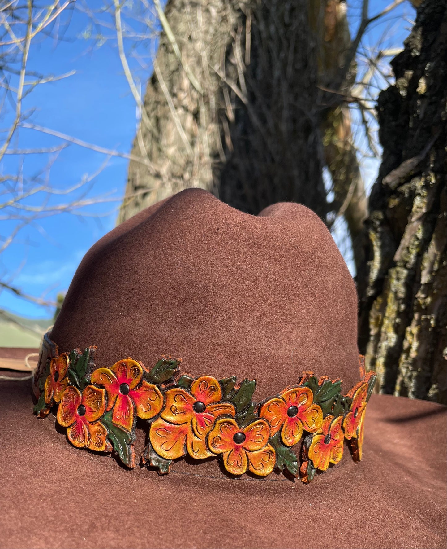 Yellow Pansy hat band￼