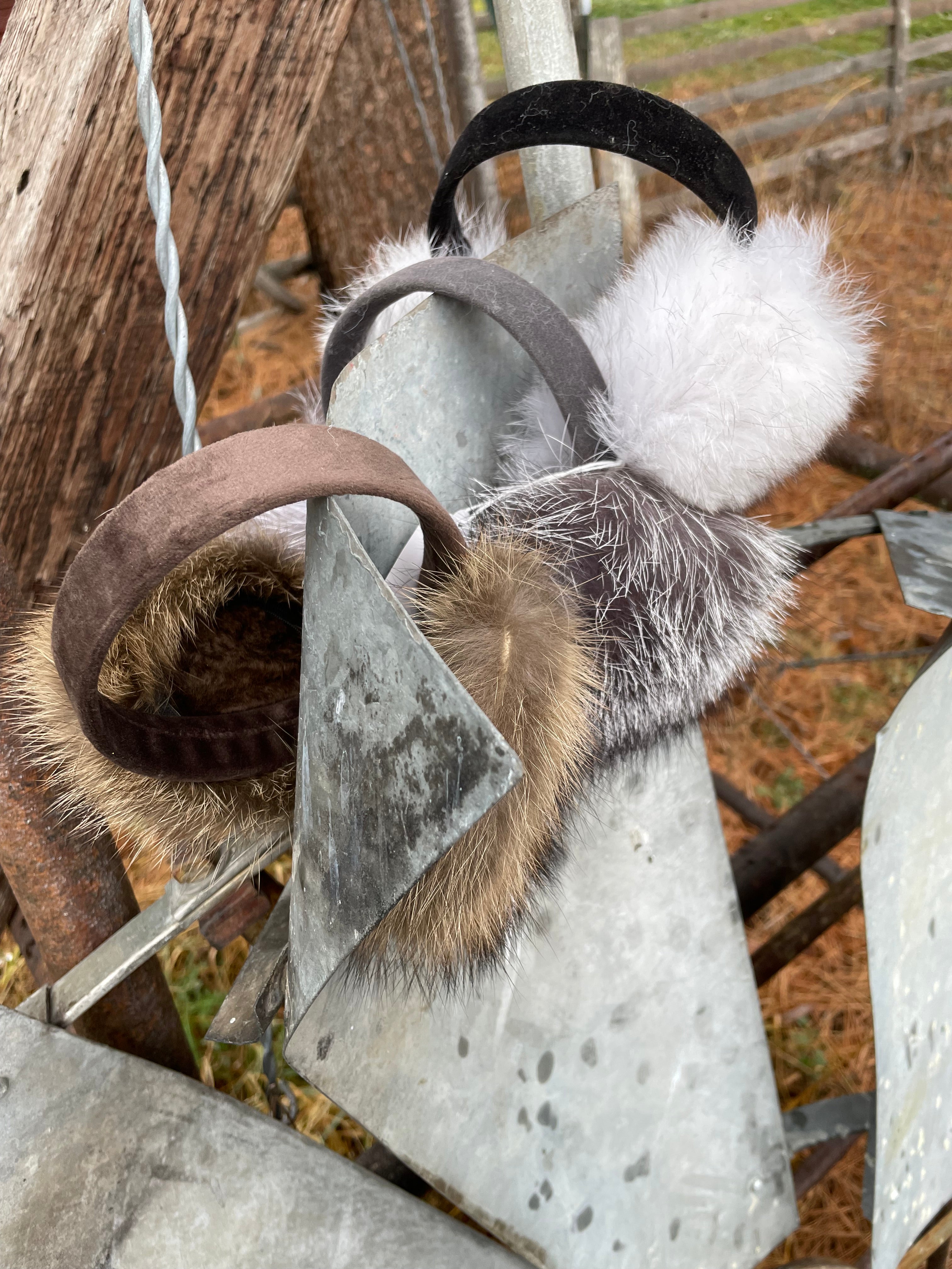 Blue Fox Fur Earmuff