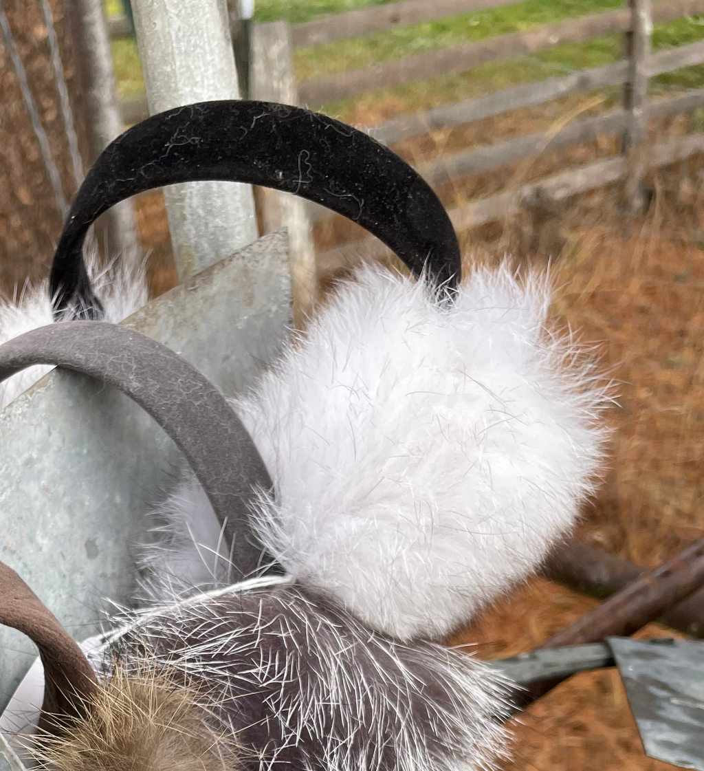 Blue Fox Fur Earmuff