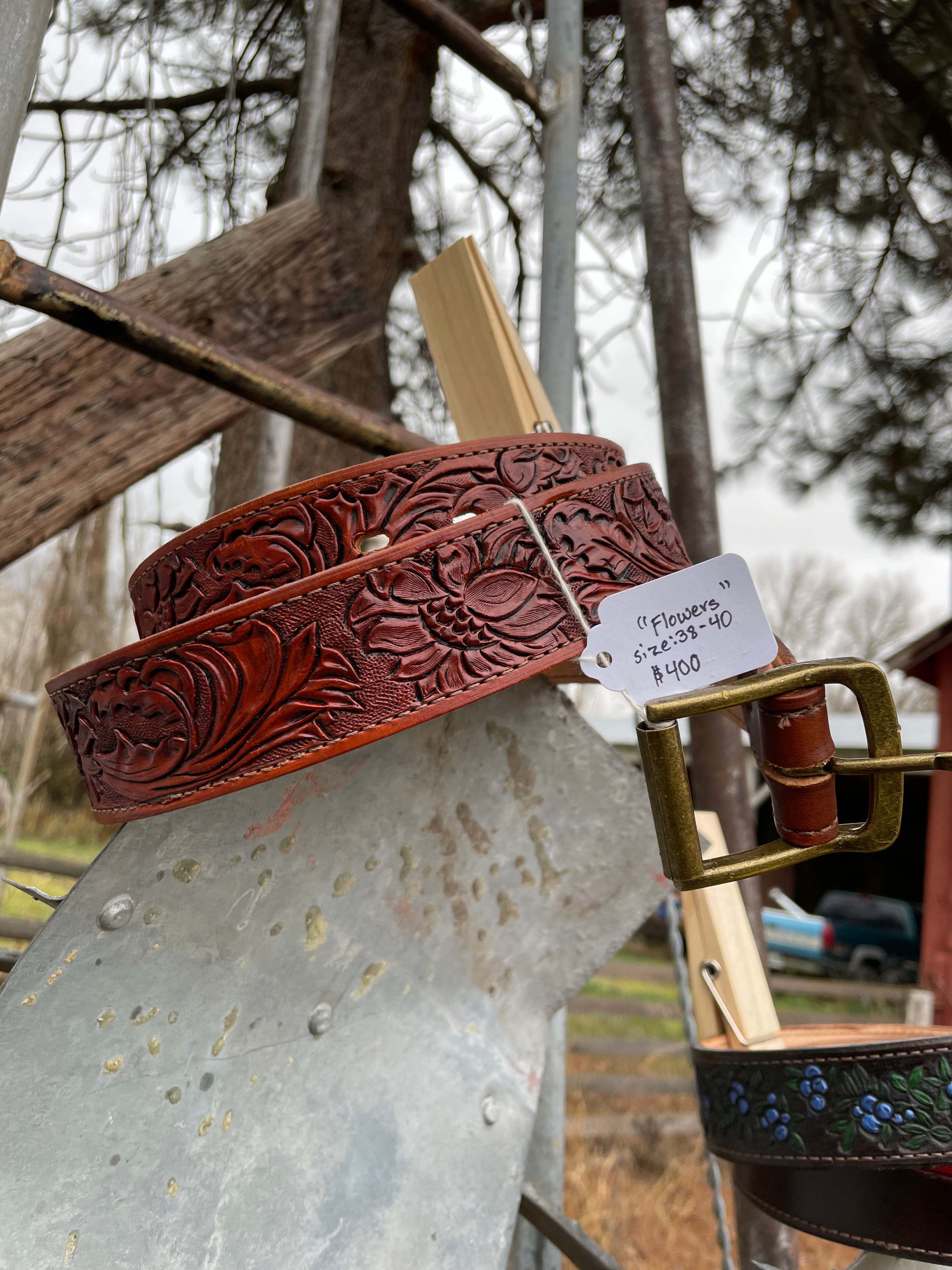 Belt- “Flowers” size 38-40