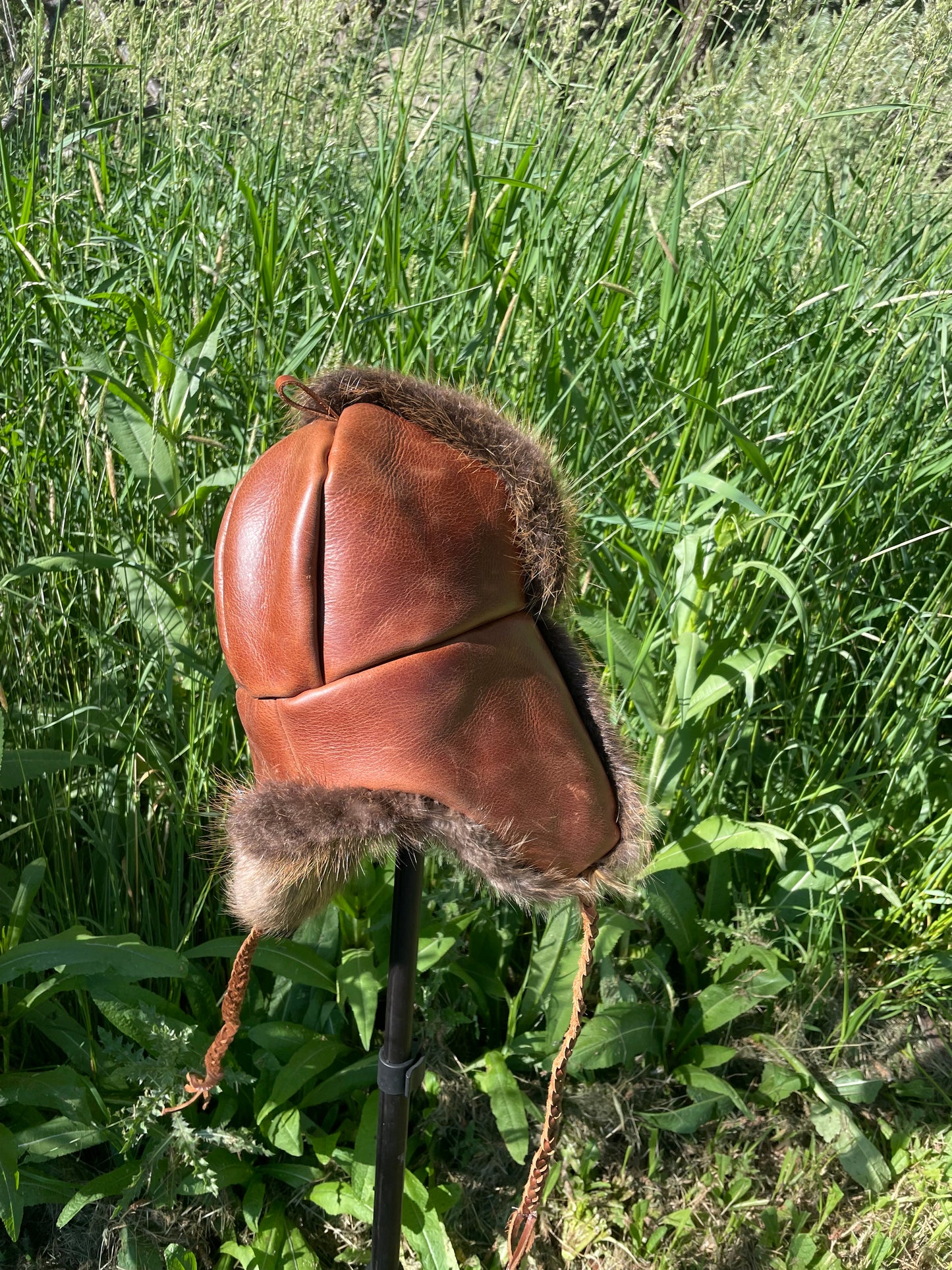 Beaver Trapper Hat- stiff leather￼