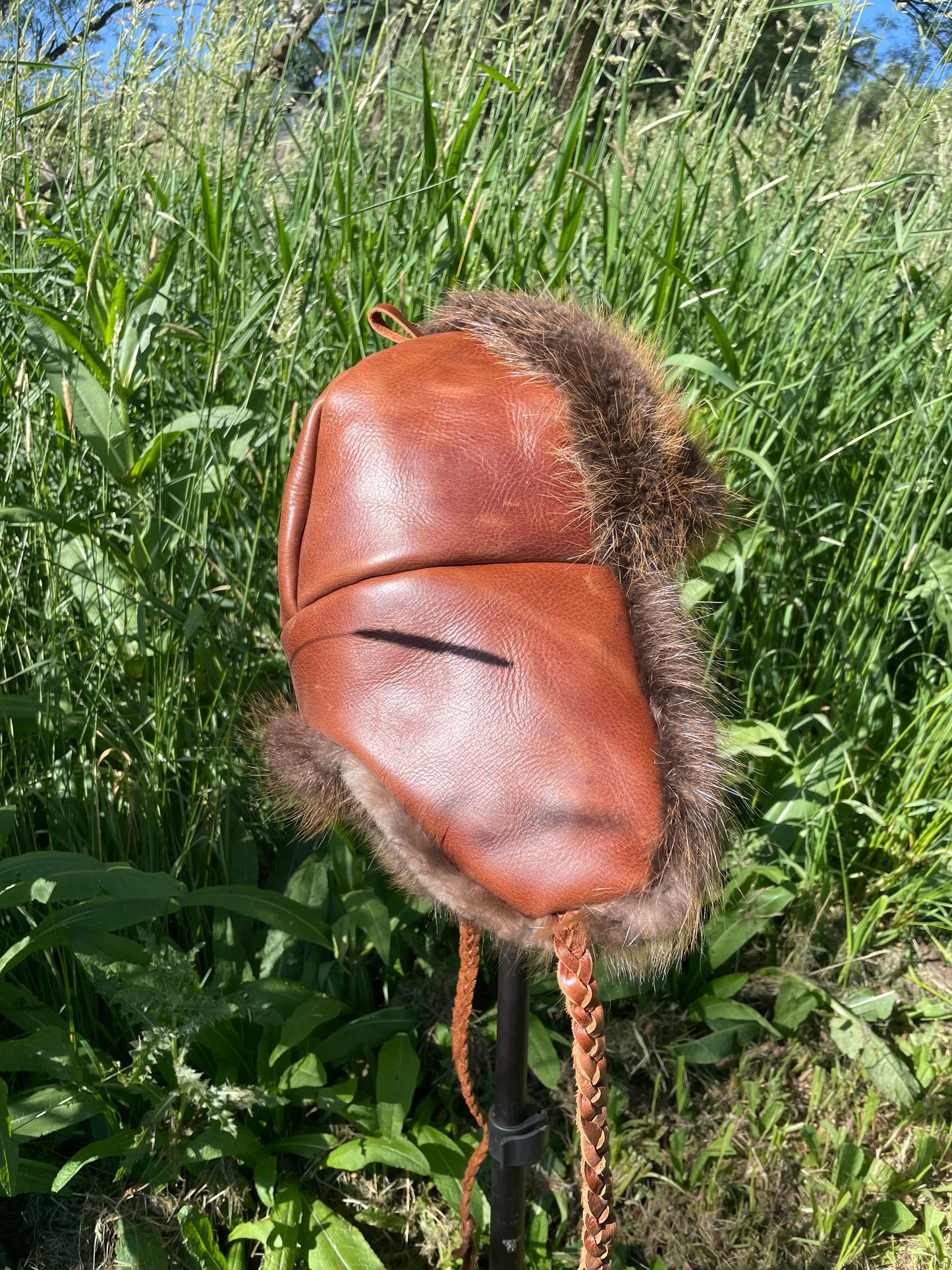 Beaver Trapper Hat- stiff leather￼