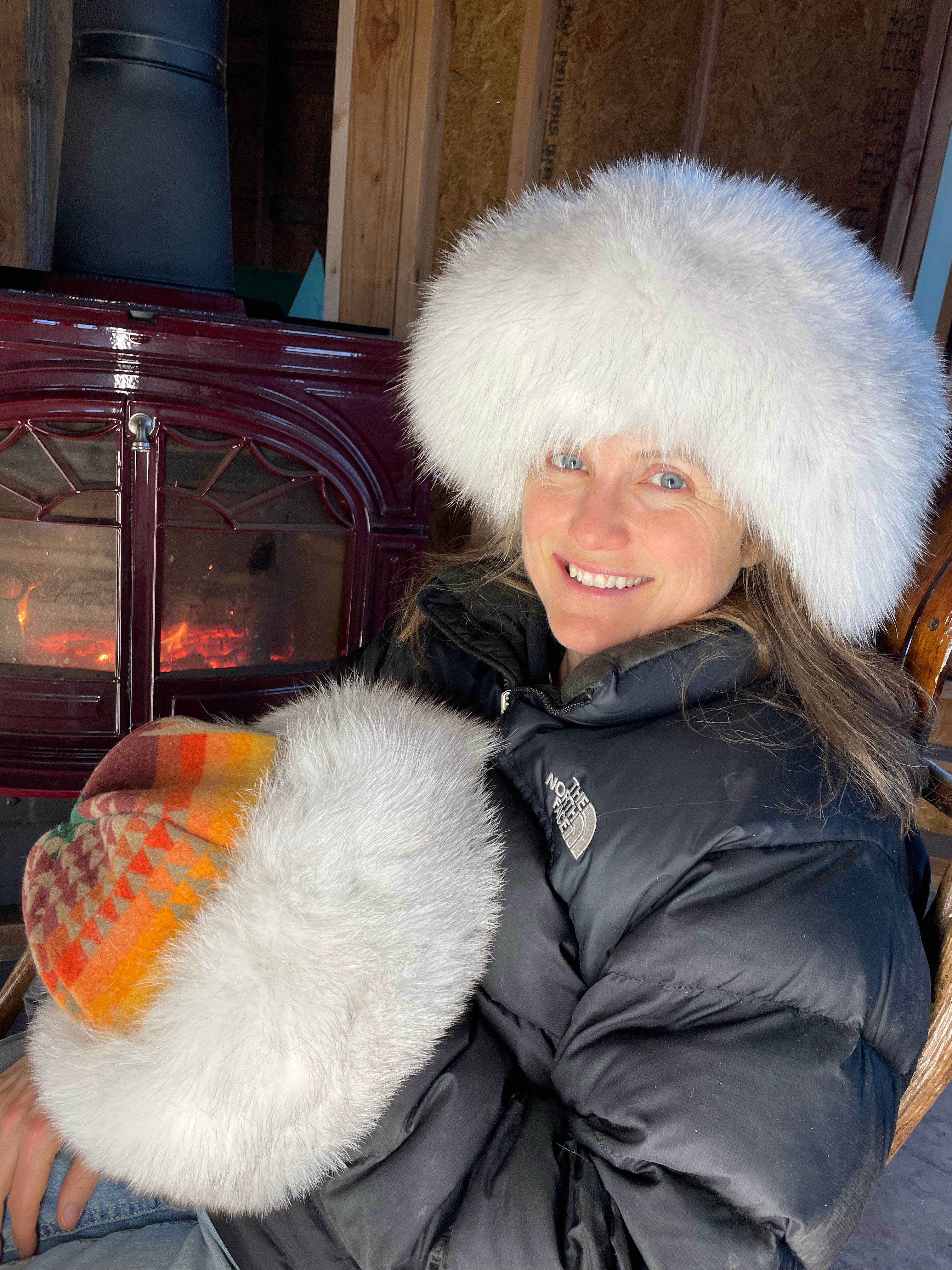 Nordic Hat. Blue Fox- Sand