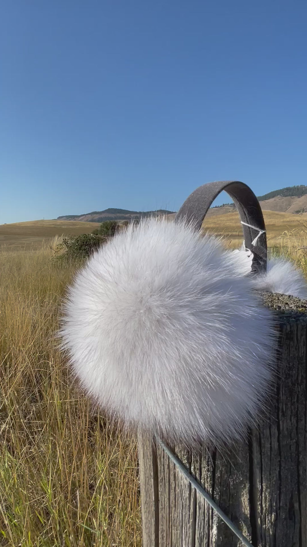 Blue Fox Fur Earmuff